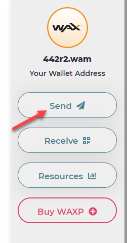 WAX Cloud Wallet Send