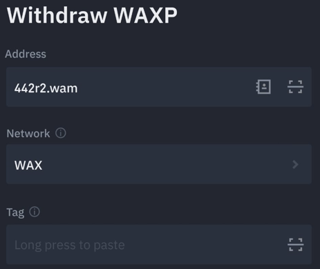 how to send waxp from binance to wax wallet , عملة icp