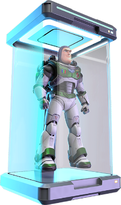 The Illuminated Space Ranger Alpha Suit Display Case
